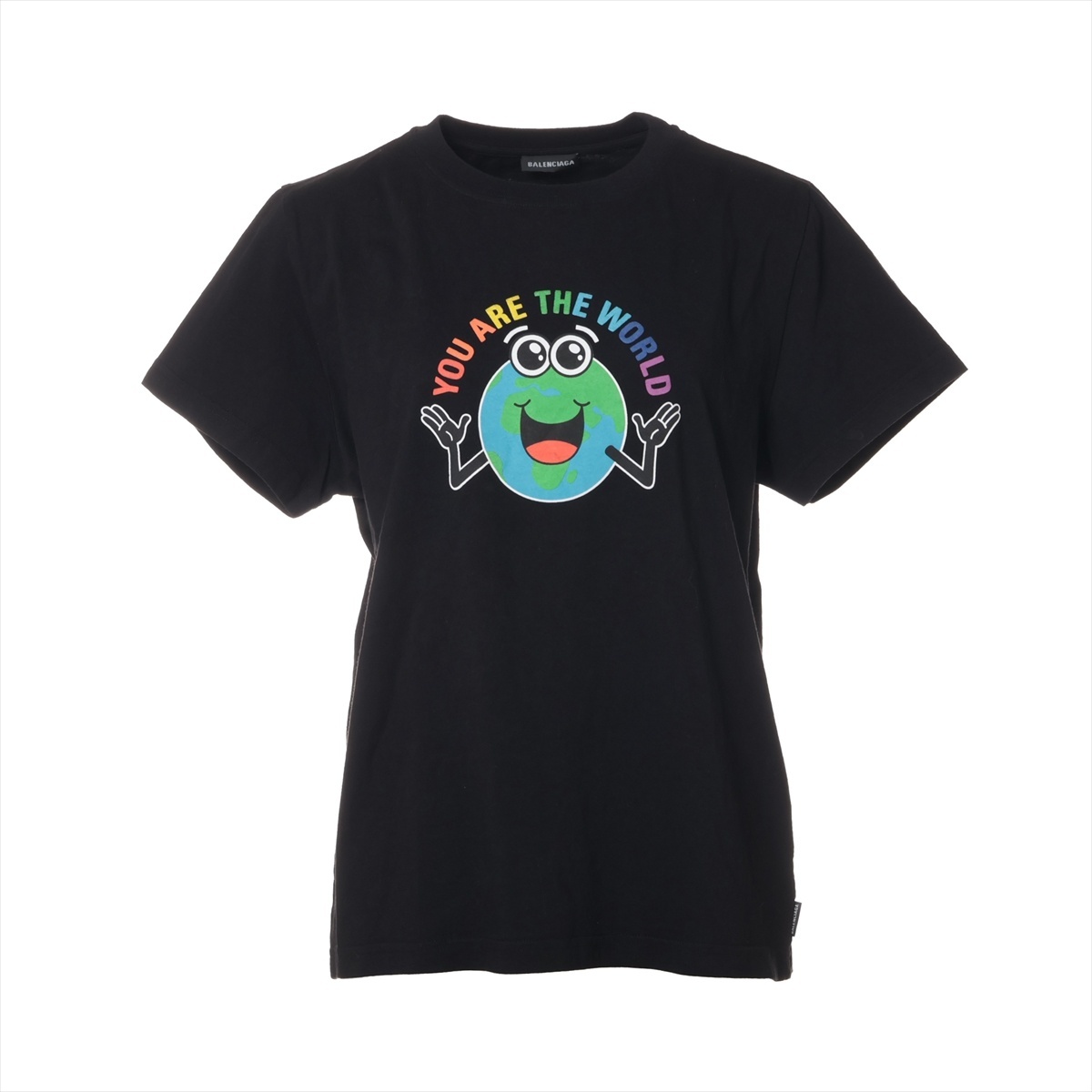 バレンシアガ BALENCIAGA 半袖Tシャツ 2019SS You Are The World コットン L ブラック拍卖