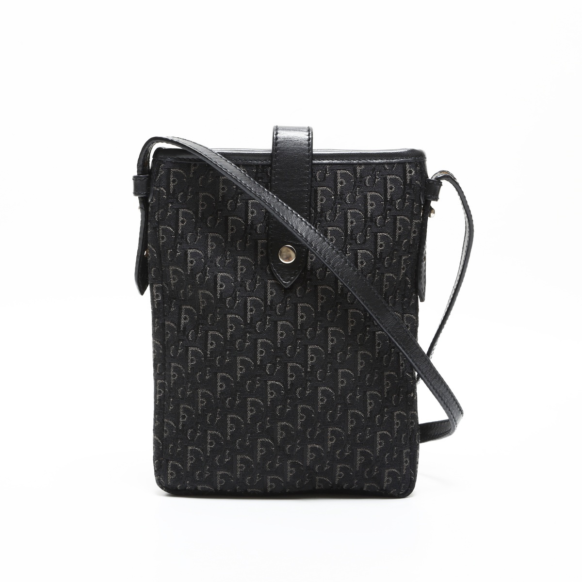 クリスチャンディオール Christian Dior ショルダーバッグ トロッター キャンバス フォン ケース ブラック拍卖