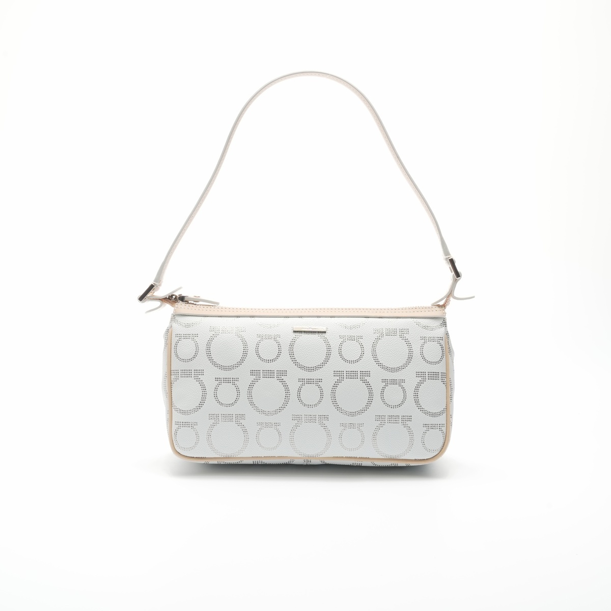 サルヴァトーレフェラガモ Salvatore Ferragamo ショルダーバッグ レザー PVC ガンチーニ ホワイト拍卖