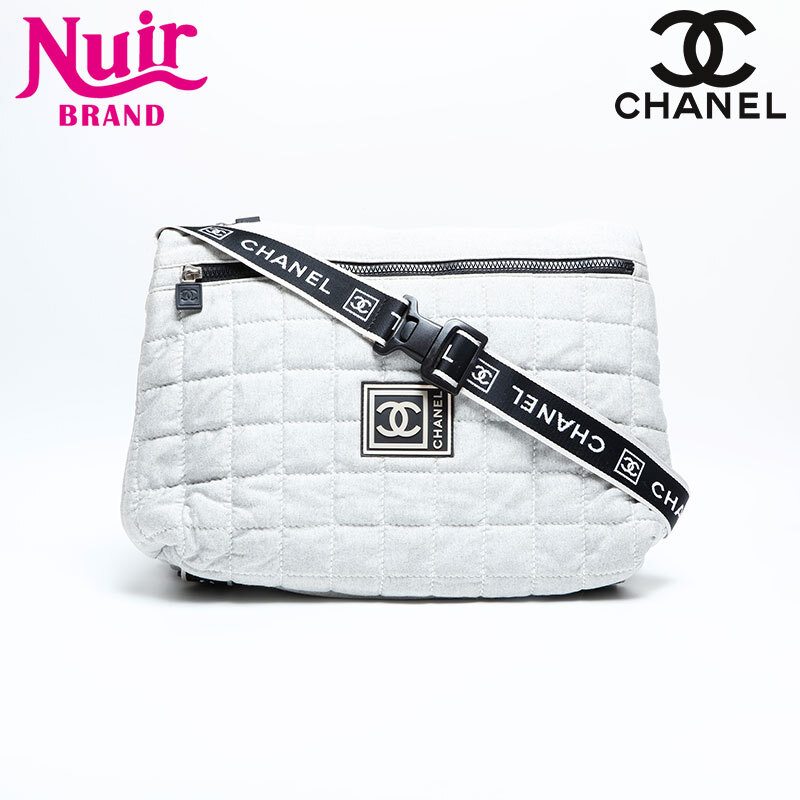 シャネル CHANEL ショルダーバッグ 9番台 2004-2005 スポーツライン コットン チョコバー グレー拍卖