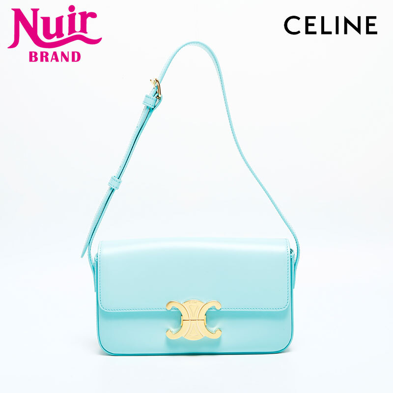 セリーヌ CELINE ショルダーバッグ クラウド レザー トリオンフ ブルー拍卖