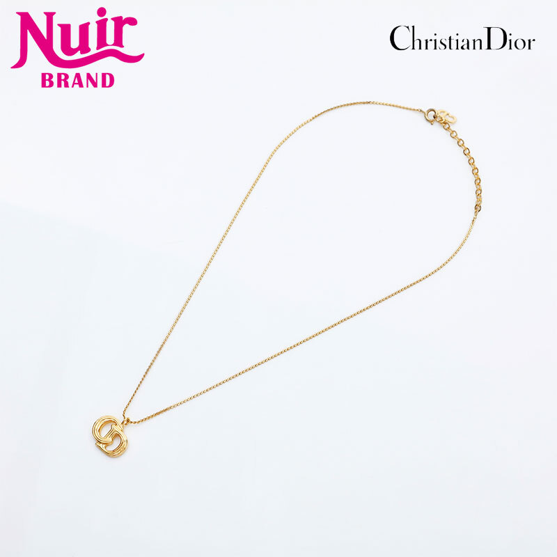 クリスチャンディオール Christian Dior ネックレス CDロゴ ゴールド拍卖
