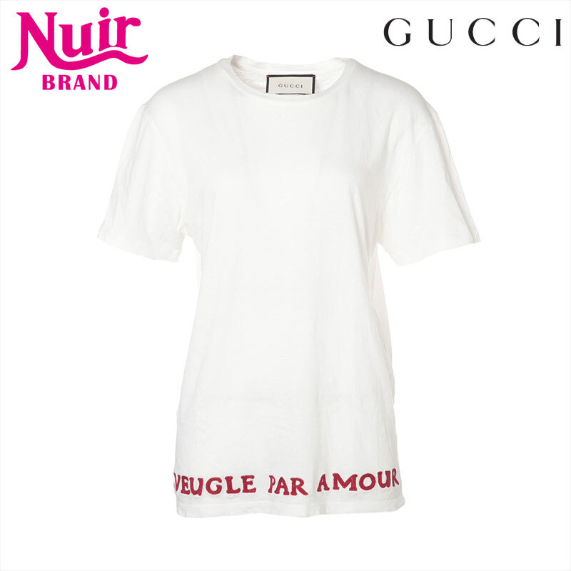 グッチ GUCCI 半袖Tシャツ 刺繍 コットン S ホワイト拍卖