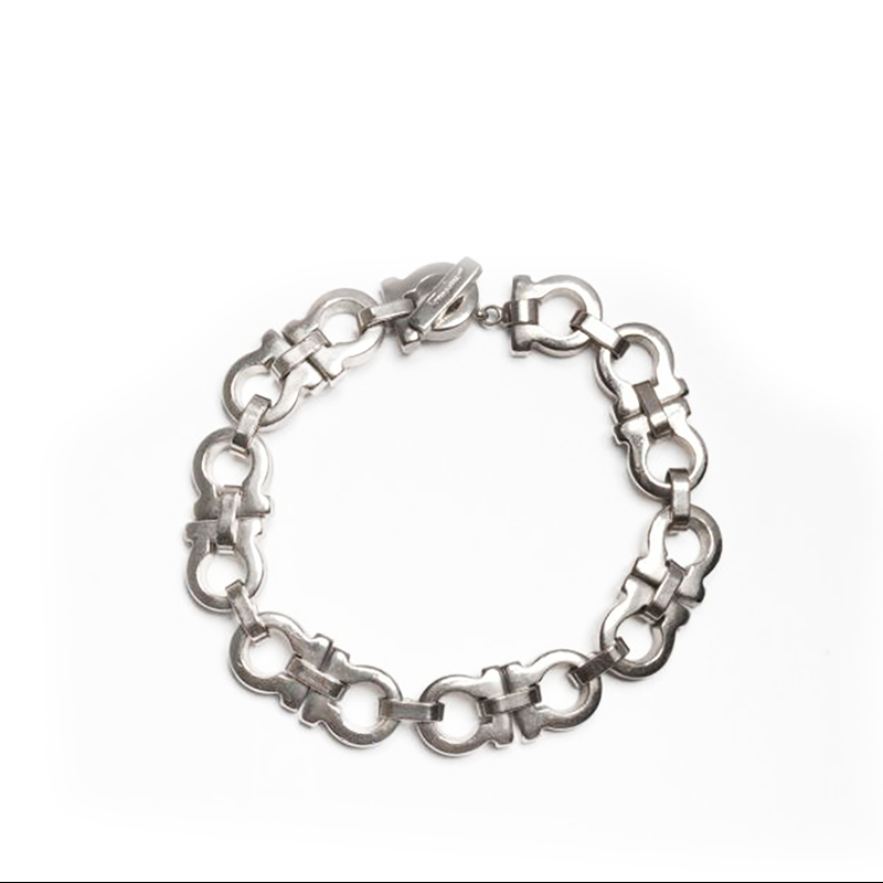 サルヴァトーレフェラガモ Salvatore Ferragamo ブレスレット ガンチーニ スカーフリング シルバー拍卖