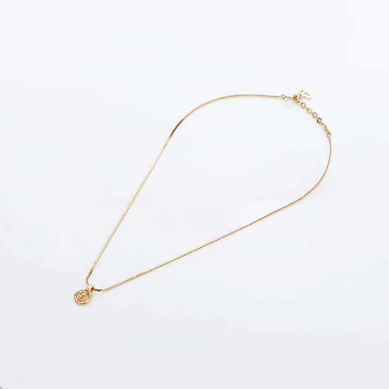 クリスチャンディオール Christian Dior ネックレス CD ロゴ サークル ゴールド拍卖