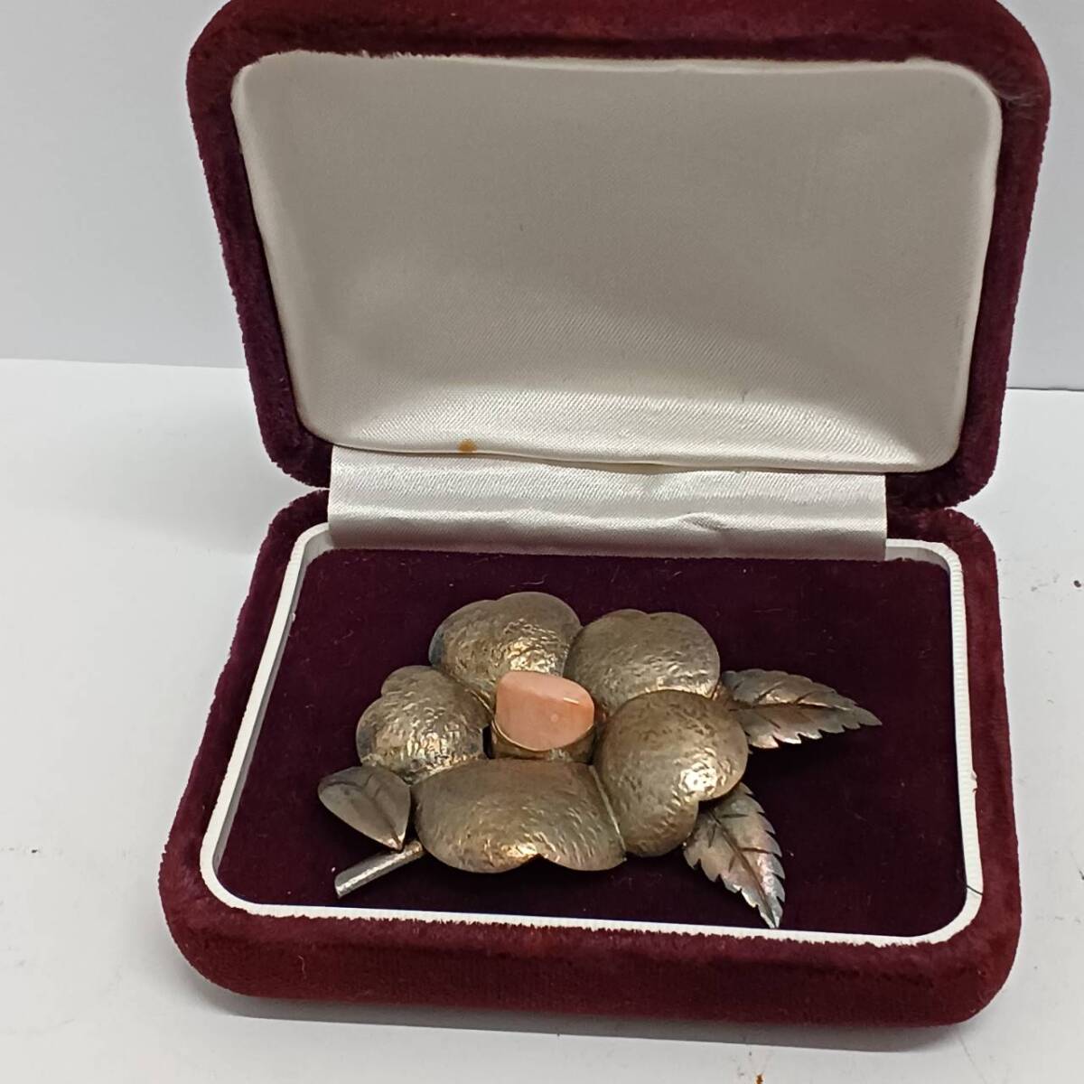 ブローチ 花柄 SILVER刻印 約23.1g ヴィンテージ拍卖