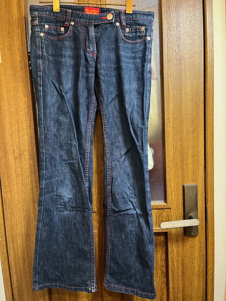 Vivienne Westwood RED LABEL ヴィヴィアンウエストウッド レッドレーベル ローライズ デニムパンツ サイズ2拍卖