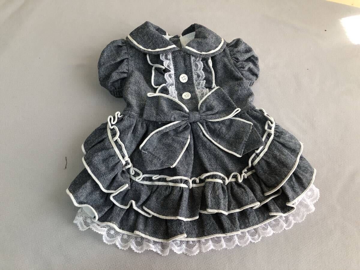 ◎胴囲34◎グレー綿地*フリルスカート姫ワンピ*前開き拍卖