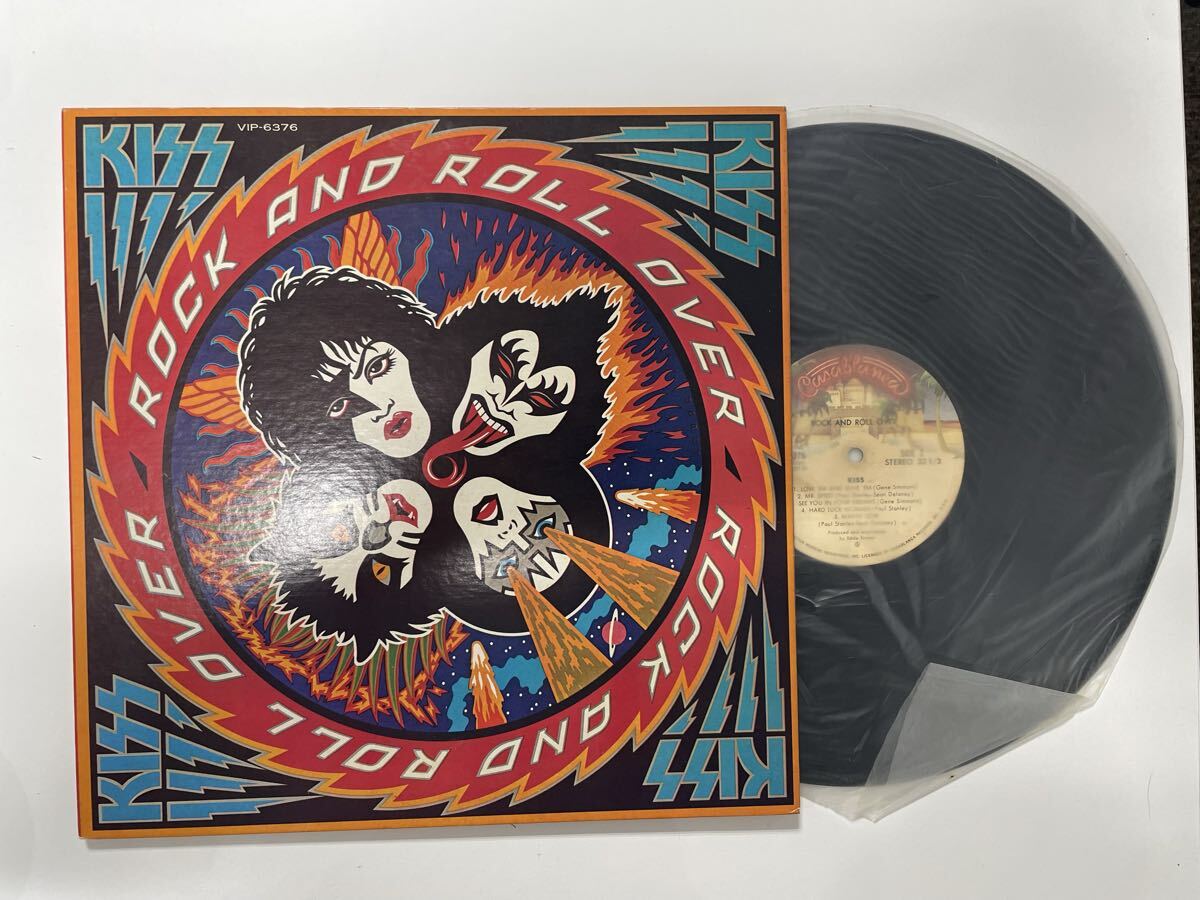 LP盤 KISS ROCK AND ROLL OVER 地獄のロック・ファイヤー レコード キッス拍卖