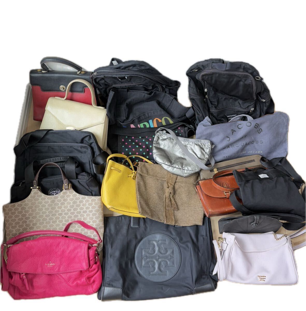 1円スタート ブランドバック等 20点まとめ かばん 鞄 セット トリーバーチ ケイトスペード ウンガロ アニエスベー サマンサ等 ジャンク拍卖