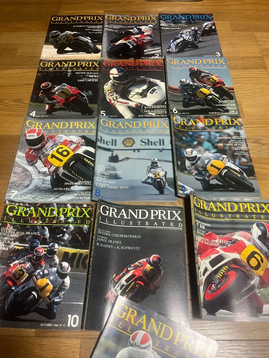 ★希少★GRAND PRIX ILLUSTRATED 1988年1月から12月 #28から#40 13冊おまけ グランプリ NSR YZR TZR RS RGB イラストレイテッド ローソン拍卖