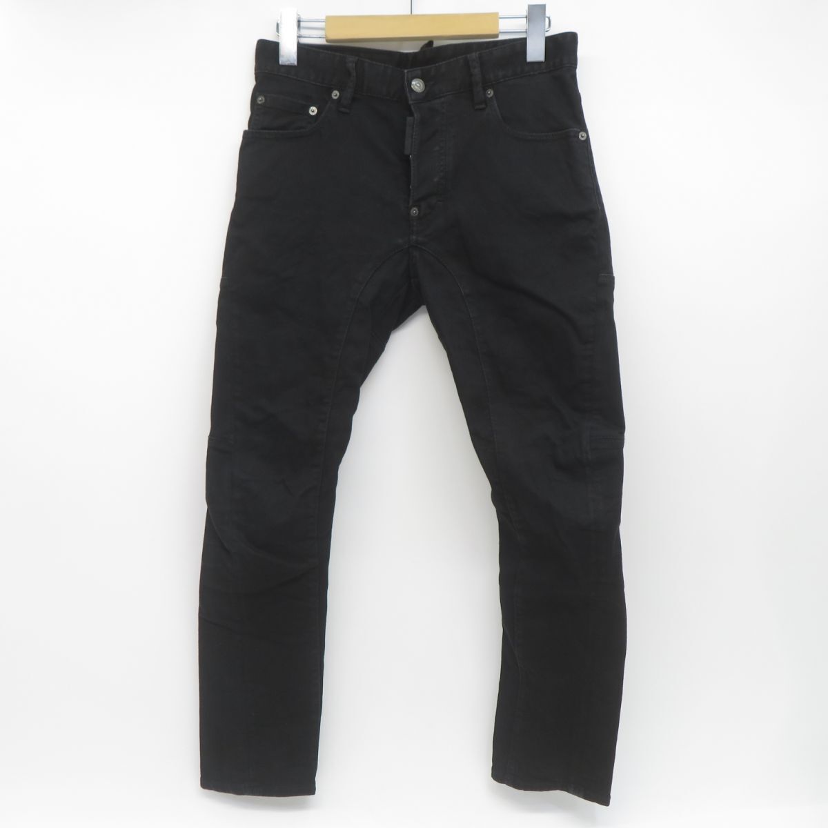 135s DSQUARED2 ディースクエアード Black Bull Tidy Biker Jean バイカー デニムパンツ ボタンフライ S74LB1308 サイズ42 ※中古拍卖