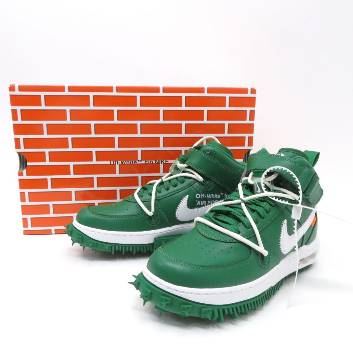 153s【未使用】NIKE × Off-White ナイキ オフホワイト AIR FORCE1 MID SP LTHR エアフォース DR0500-300 US6.5 24.5cm レディース 箱有拍卖