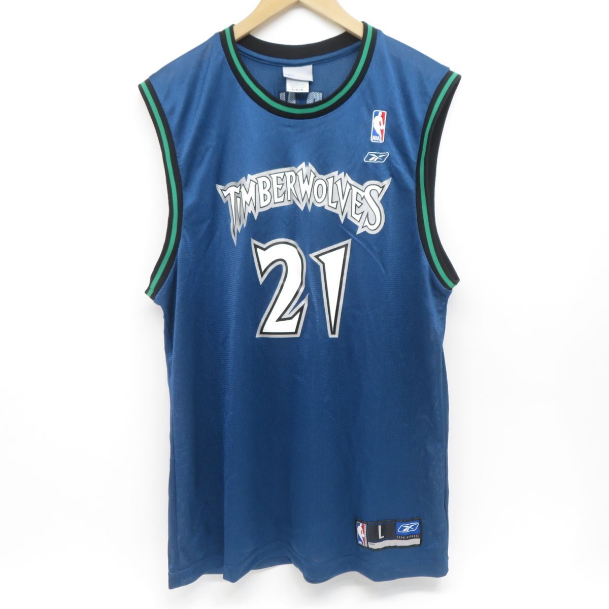 116 REEBOK リーボック NBAユニフォーム Timberwolves Garnett ガーネット KG ※中古拍卖