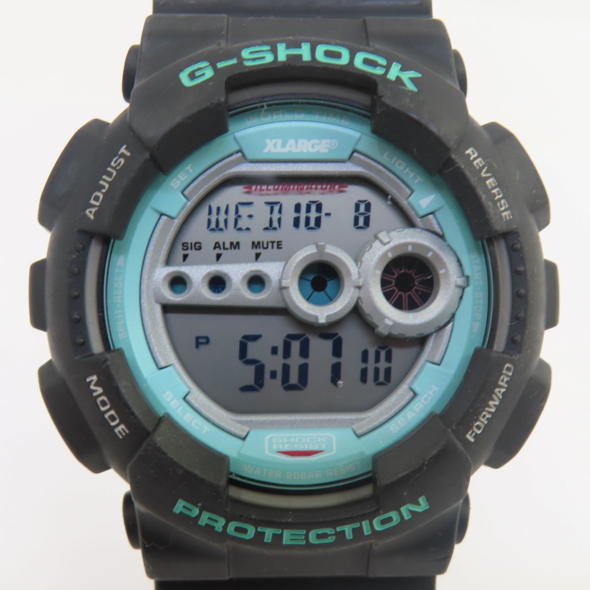 160s CASIO カシオ G-SHOCK × X-LARGE(エクストララージ) コラボ GD-100 クオーツ 腕時計 ※中古拍卖