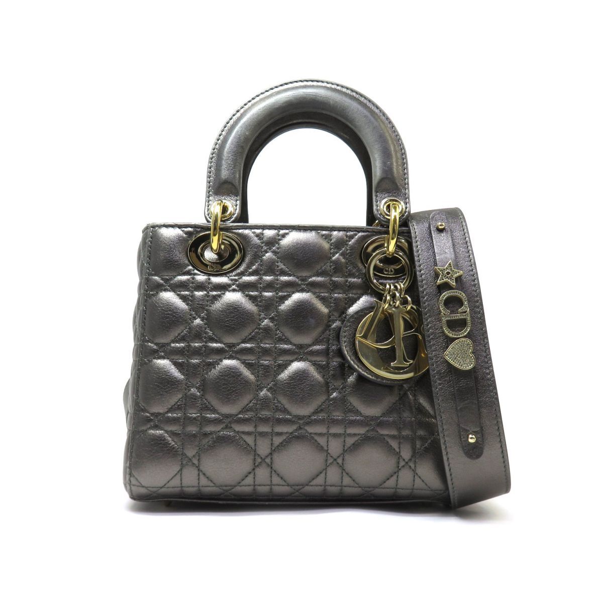 171s Christian Dior クリスチャン ディオール LADY DIOR MY ABCDIOR レディディオール スモール カナージュ ハンドバッグ拍卖