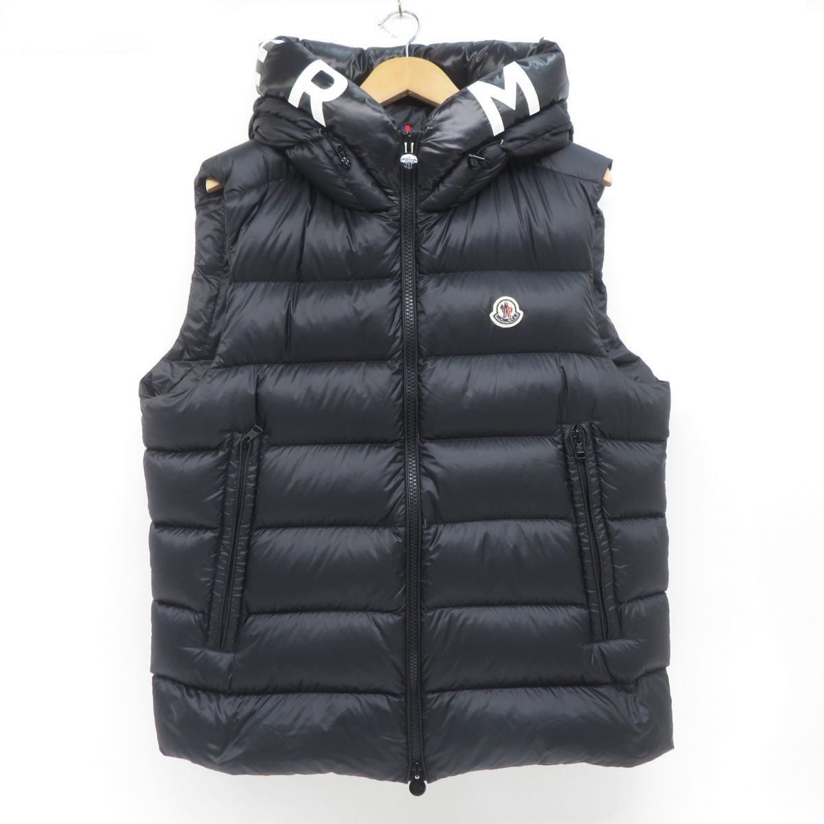 130s MONCLER モンクレール MONTREUIL モントルイユ ロゴ ダウンベスト G20911A00018 サイズ5 ※中古拍卖