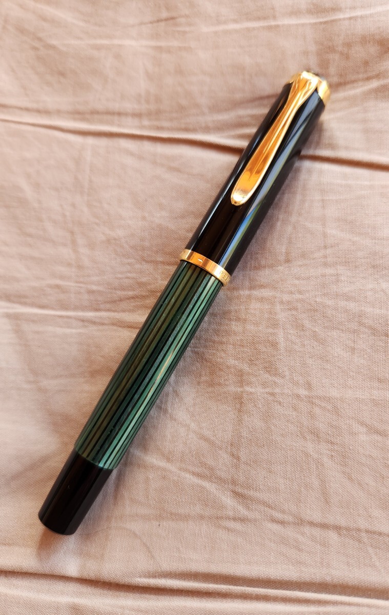 ペリカン万年筆 緑縞M400♯500 ニブM拍卖