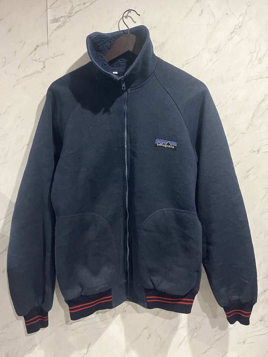 Patagonia パタゴニア 80s デカタグパイルジャケット ネイビー 中古現状品拍卖