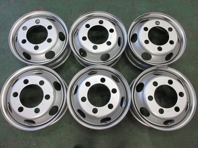 送料無料 新車外し 3トン4トン TOPY DM3E17.5×6.00 127-9C 6穴 美品 6本セット拍卖