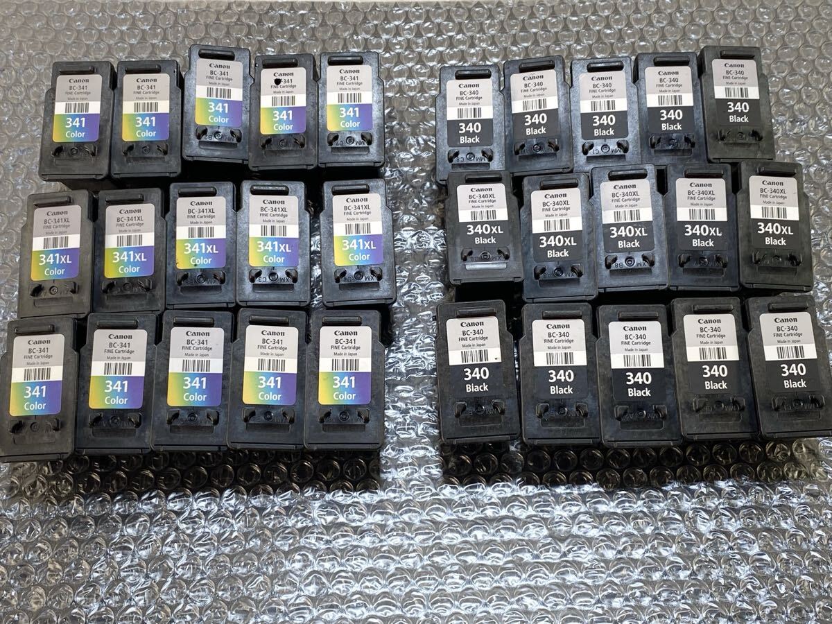 ★まとめ売り Canon キャノン BC-340 BC-341 使用済み インクカートリッジ 純正 一体型 空インクカードリッジ 計30個 リサイクル 管理KA485拍卖