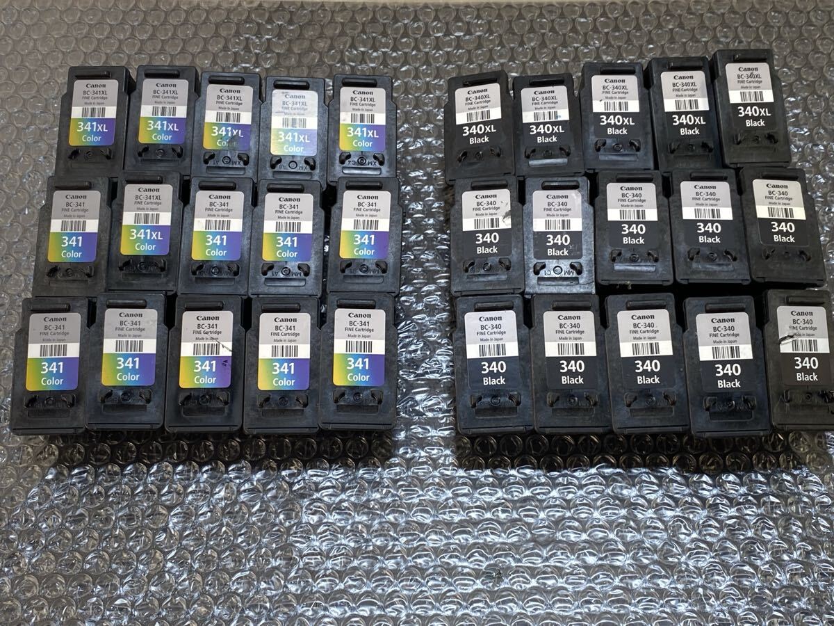 ★まとめ売り Canon キャノン BC-340 BC-341 使用済み インクカートリッジ 純正 一体型 空インクカードリッジ 計30個 リサイクル 管理KA492拍卖