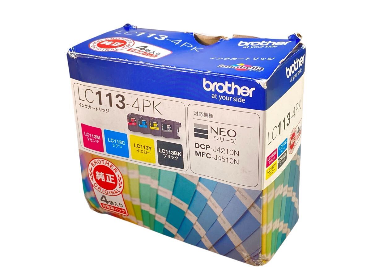 ★未使用品 brother ブラザー LC113-4PK インクカートリッジ ブラザー工業 期限切れ インク 4色 純正 現状品 管理KA558拍卖