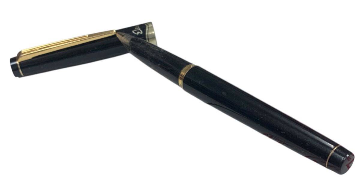 1円スタート 8175 PILOT ブラック 万年筆 ペン先 14K 585 パイロット 文房具 黒 ゴールド拍卖