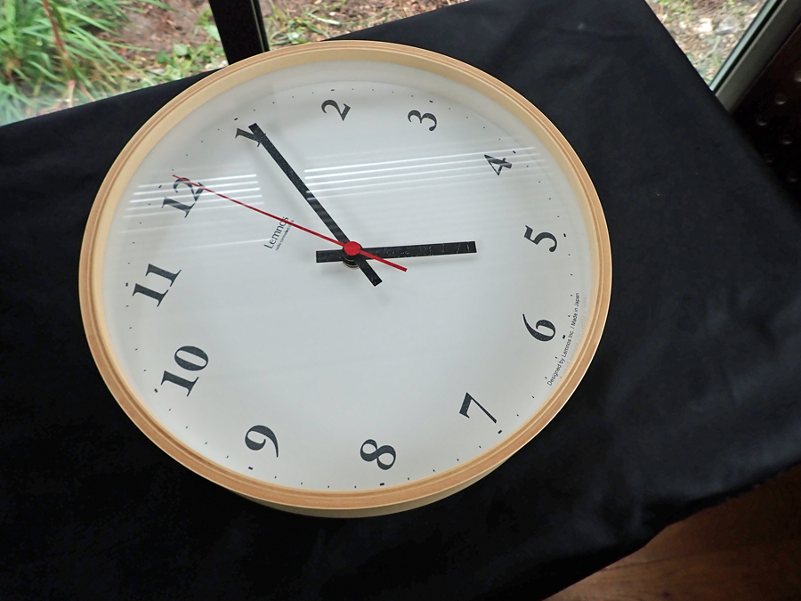 Lemnos LC10-21W レムノス 26cm おしゃれなデザイン時計 赤い針 連続運針 電波時計拍卖
