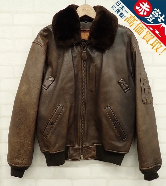 3J7384/AVIREX B-15 レザーフライトジャケット アヴィレックス拍卖