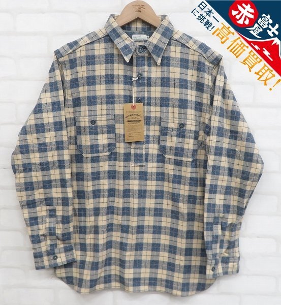 9T5846/未使用品 WAREHOUSE 3060 プルオーバーフランネルシャツ ウエアハウス拍卖