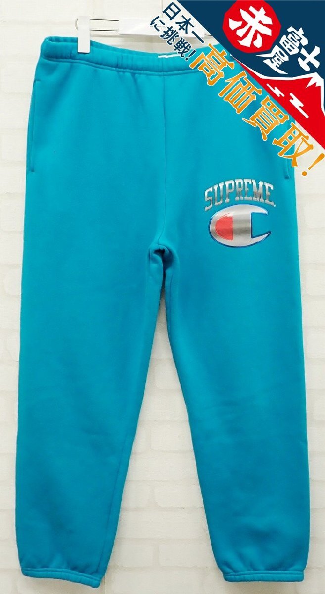 4P1613/Supreme×Champion 19ss Chrome Sweatpants シュプリーム チャンピオン スウェットパンツ拍卖