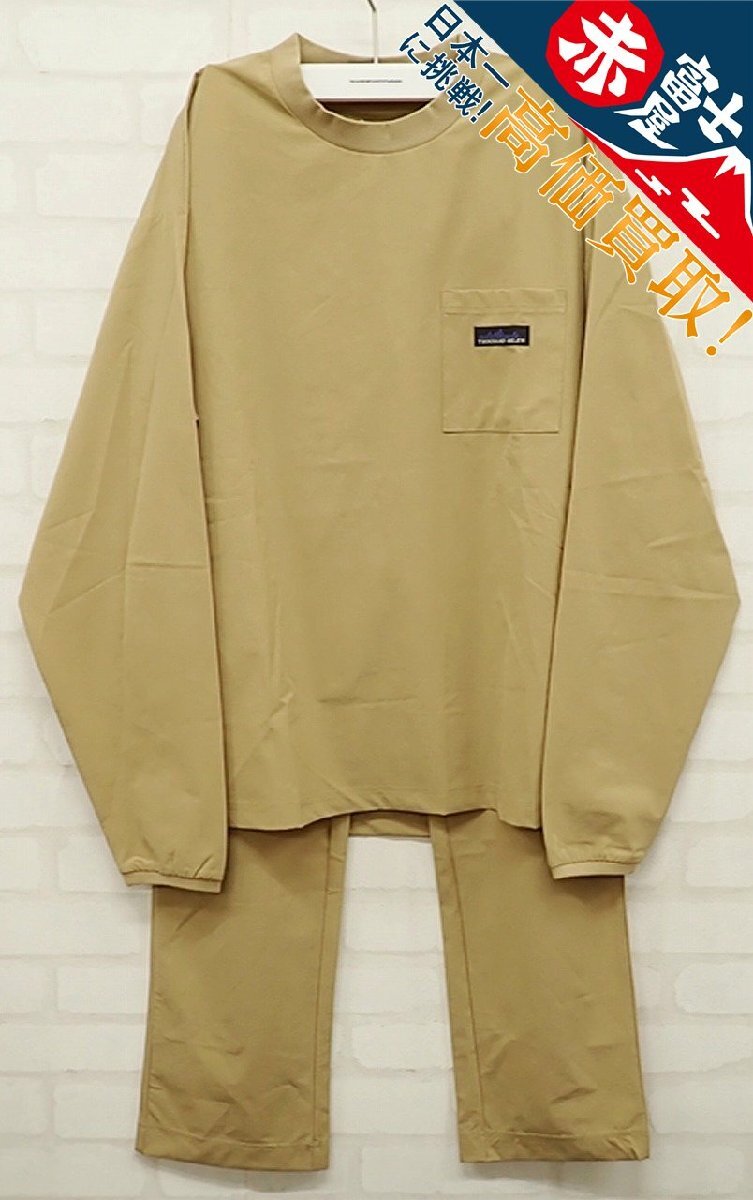 9T6613/未使用品 THOUSAND MILE ストレッチTシャツ パンツ セットアップ 20-011-730-2110-3-0 サウザンドマイル拍卖