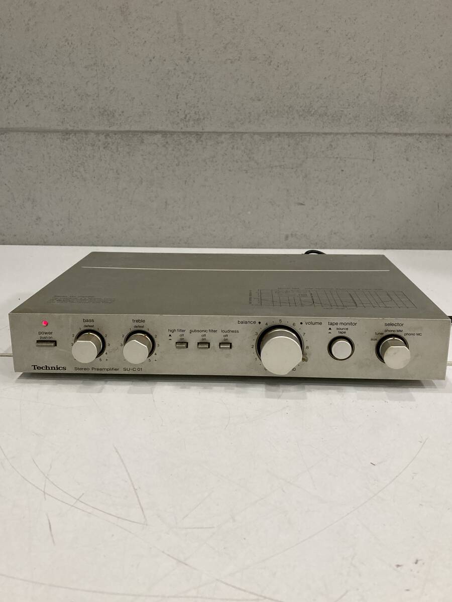 Technics テクニクス SU-C01 ステレオプリアンプ 通電のみ確認 ジャンク出品 1014e拍卖