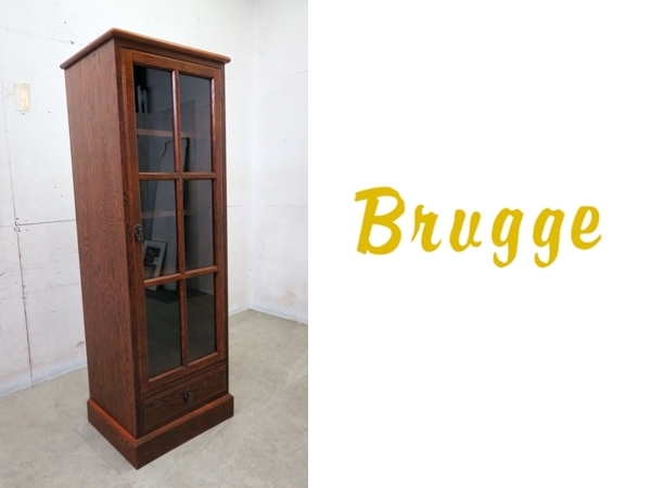 ■P174■美品■三越ブルージュ/Brugge■オーク材■書庫/キャビネット/ブックシェルフ/本棚■英国カントリー■クラシック■拍卖