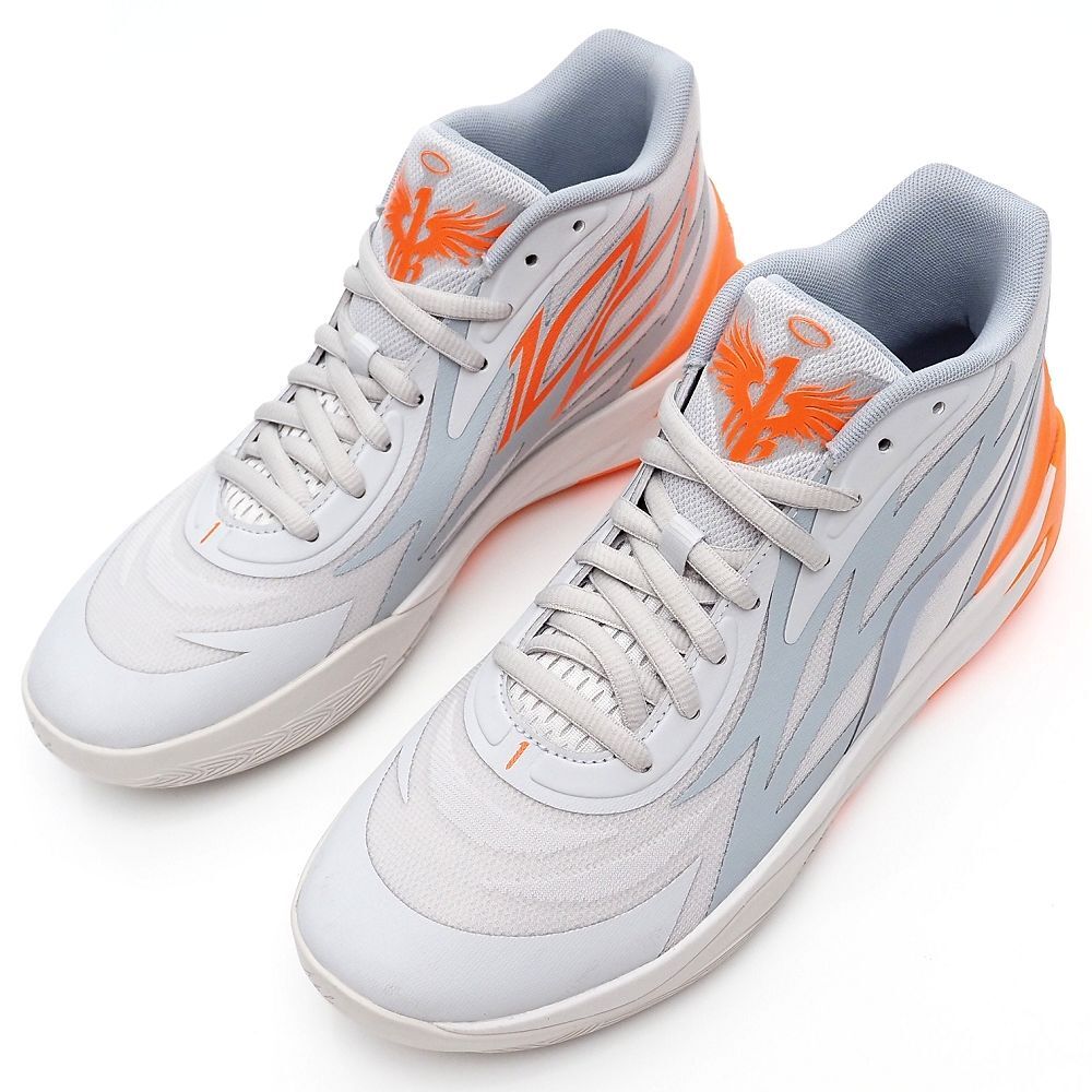 H06538 未使用品 PUMA/バスケットボール シューズ【サイズ:UK8.5(27.5cm)】プラチナムグレー ラメロボール スニーカー プーマ メンズ拍卖