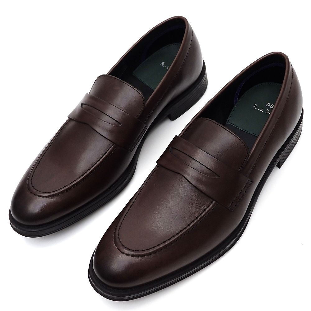 I06115 未使用品 PS Paul Smith/Pierce レザーローファー 【サイズ:UK8】 ブラウン シューズ ポールスミス メンズ拍卖