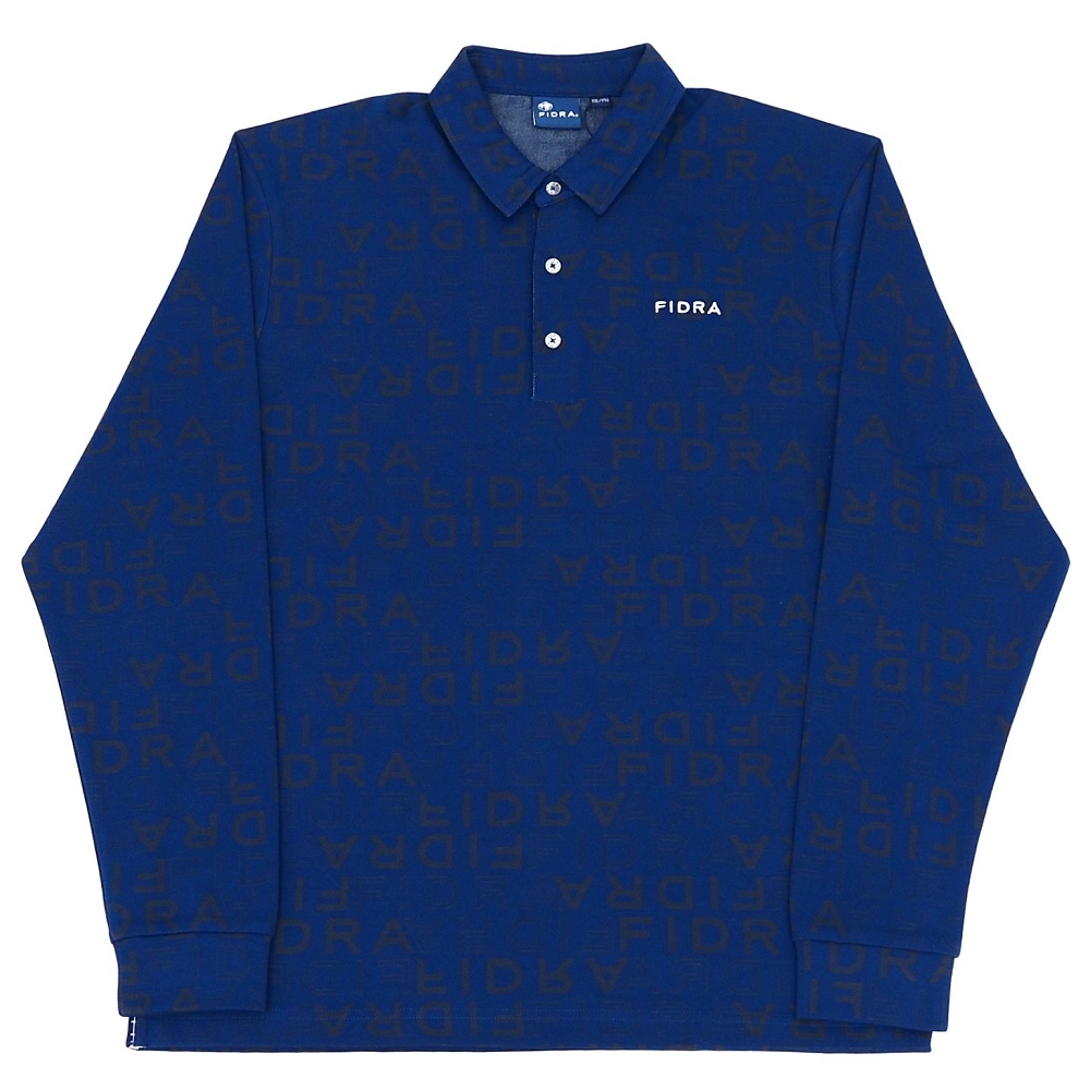 H06375 新品 FIDRA/L/S ポロシャツ 【サイズ:XXL】 ネイビー FD5QTG08 発熱 ゴルフウエア フィドラ メンズ拍卖