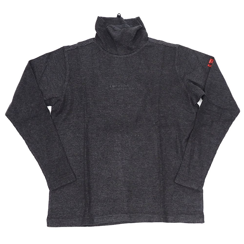 H06344 新品 FIDRA/VERA ブロックフリース ハイネックシャツ 【サイズ:M】 チャコール ゴルフウエア フィドラ メンズ拍卖