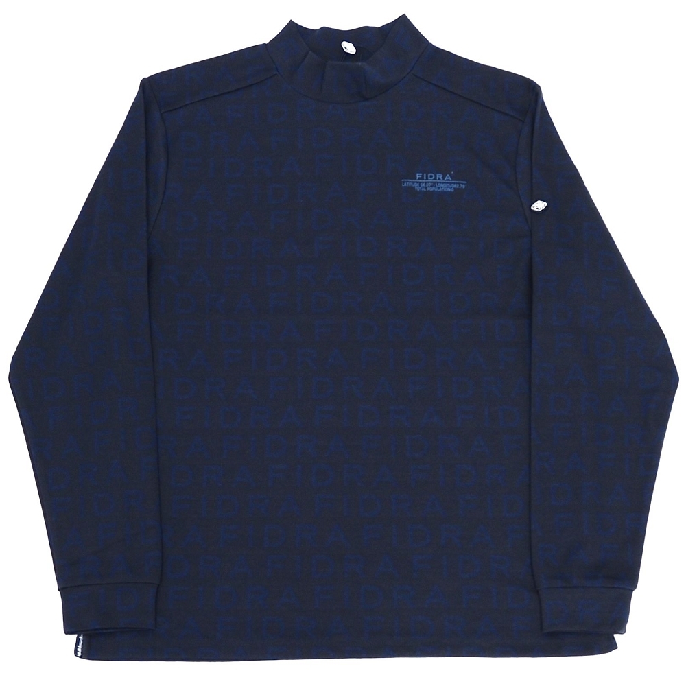H06340 新品 FIDRA/ L/S ハイネックシャツ 【サイズ:XXL】 ネイビー FD5STG10 発熱 ゴルフウエア フィドラ メンズ拍卖