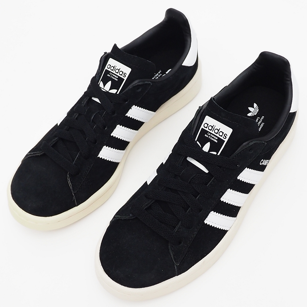 H05248H 未使用品訳あり adidas/CAMPUS ヌバックレザー スニーカー 【サイズ:US5(23cm)】 ブラック キャンバス アディダス レディース拍卖
