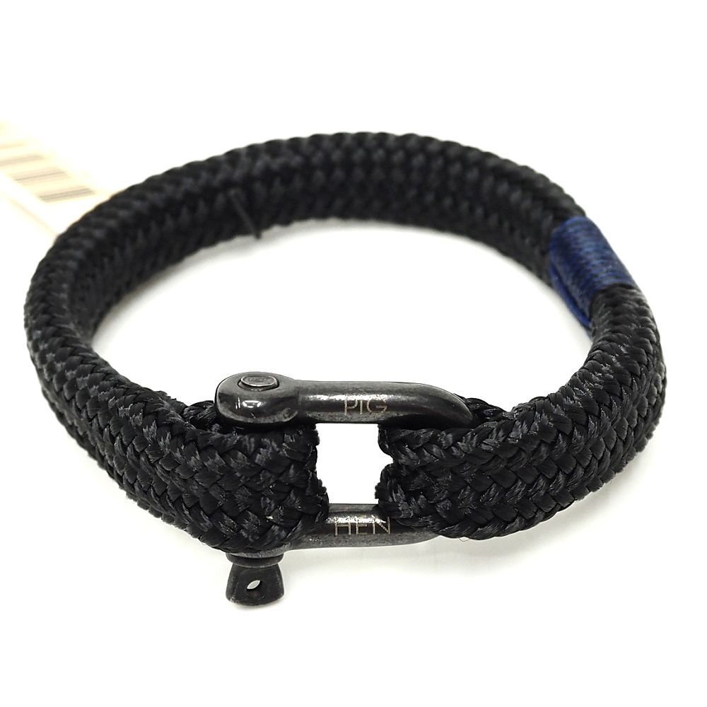 J06124 新品 PIG&HEN/Gorgeous Georg ブレストレット 【サイズ:L(20cm)】 ブラック ピッグアンドヘン メンズ拍卖