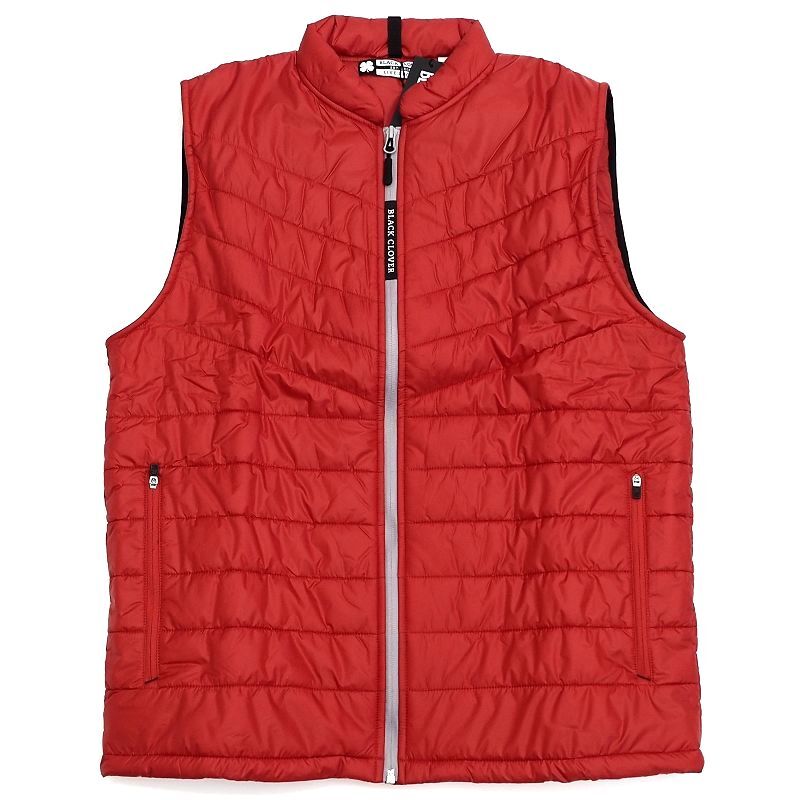 D05230 新品 BLACK CLOVER/中綿ベスト 【サイズ:M】 レッド JAXON QUILTED VEST ゴルフウエア ブラッククローバー 拍卖