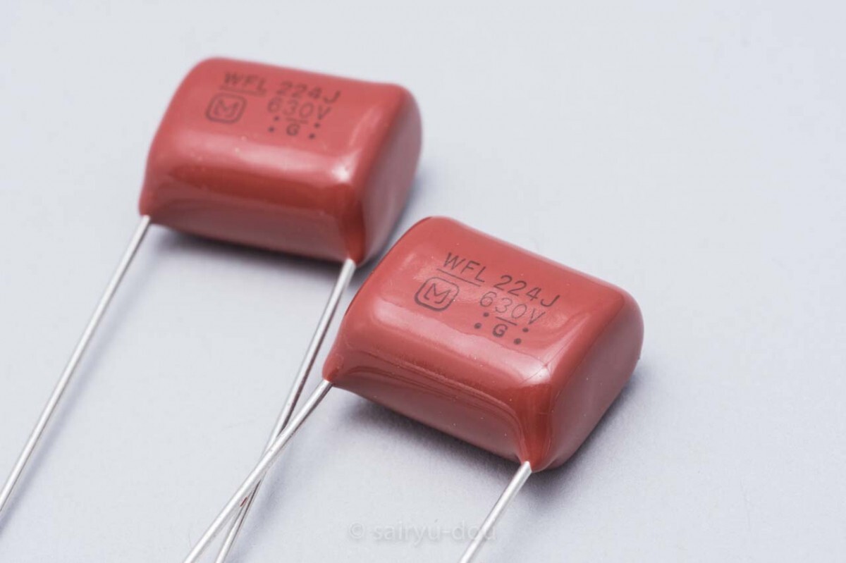 Panasonic PPフィルムコンデンサ ECWF(L)0.22μF/630VDC/5% 224J 2個セットA拍卖