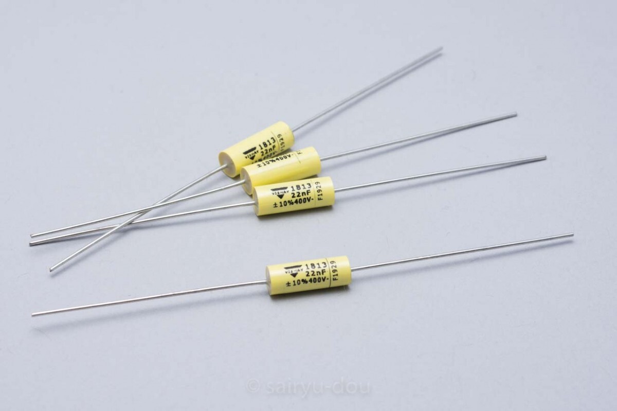 Vishay/Roederstein MKT1813 400V/0.022μF(22nF)メタライズド・ポリエステルフィルム・コンデンサ 4個セットA拍卖