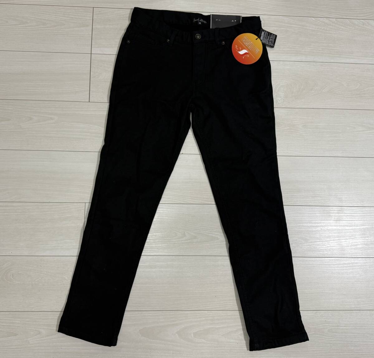 タグ付き/未使用★C.P.S 裏起毛 スキニーフィットパンツ ブラック ストレッチ WARM サイズM メンズ 暖パン★拍卖