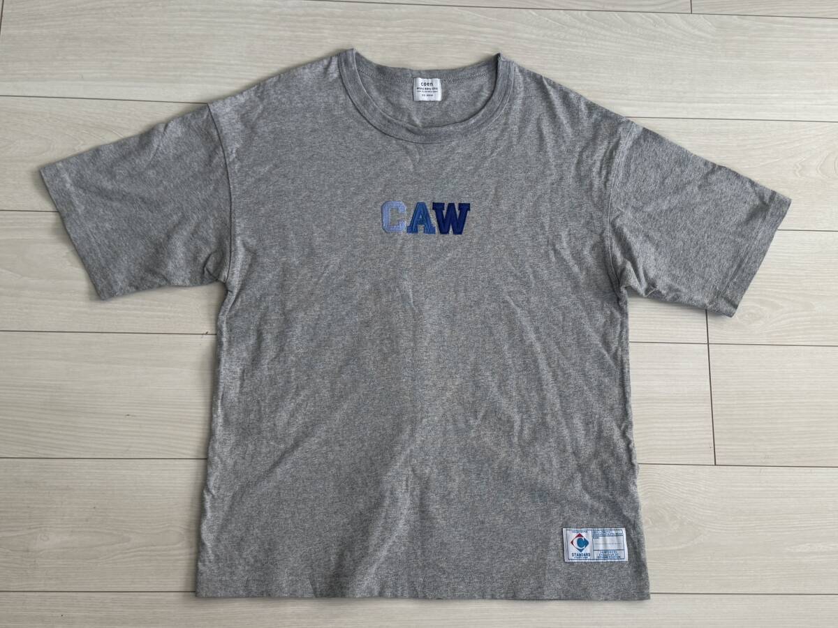 ★coen コーエン C.A.W ワッペンTシャツ Mサイズ グレー★拍卖