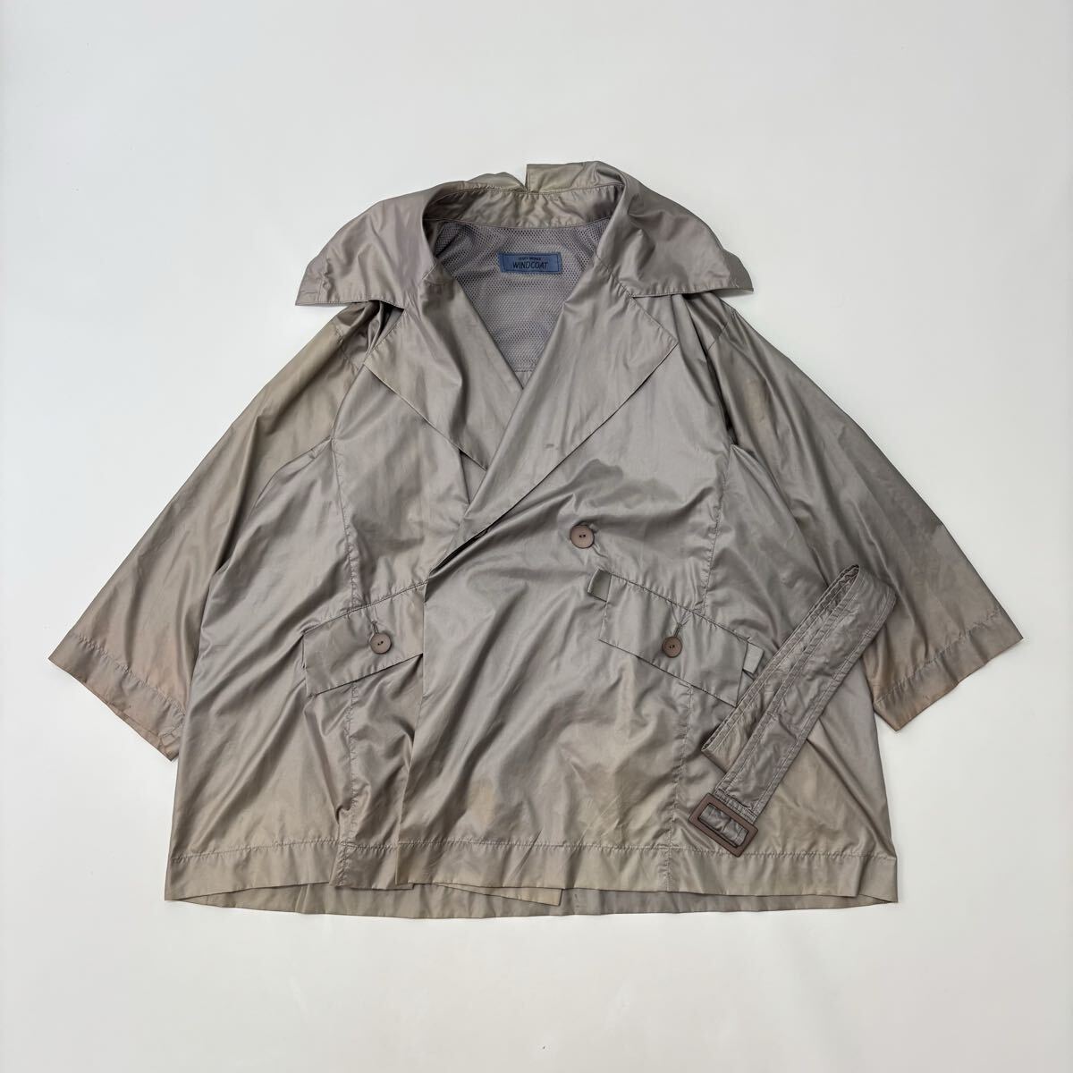 80s - 90s Vintage ISSEY MIYAKE ヴィンテージ イッセイミヤケ WINDCOAT ダブル ジャケット オーバー コート COAT アーカイブ S 710-0070拍卖