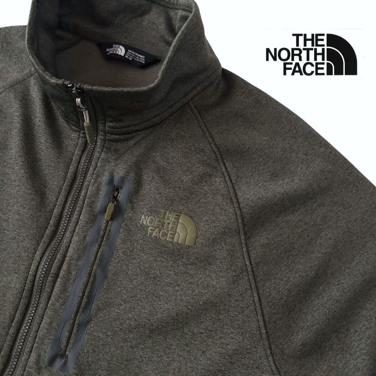 (極美品) ノースフェイス THE NORTH FACE プルオーバー ジップアップ 軽量 フリース M カーキ スタンドカラー ハーフジップ NFOA2VE5拍卖