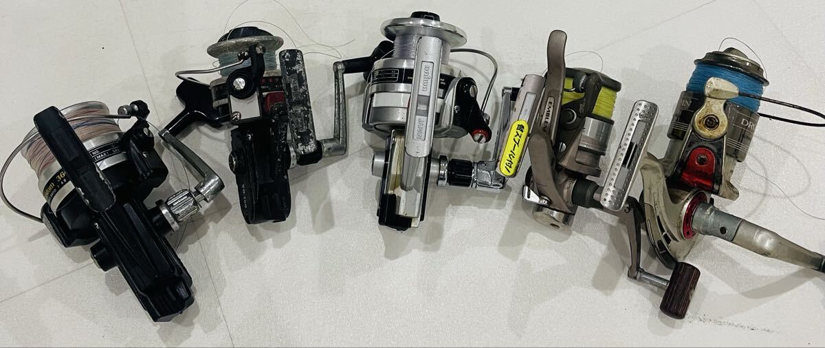 リール 釣具 5点まとめ 1円スタート ジャンク Daiwa ダイワ ST-3 Custom 360 DROP SPIN DS-3000 拍卖